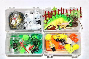 Mini mix up sensory kits- Space, Dinosaur, Critters, Construction